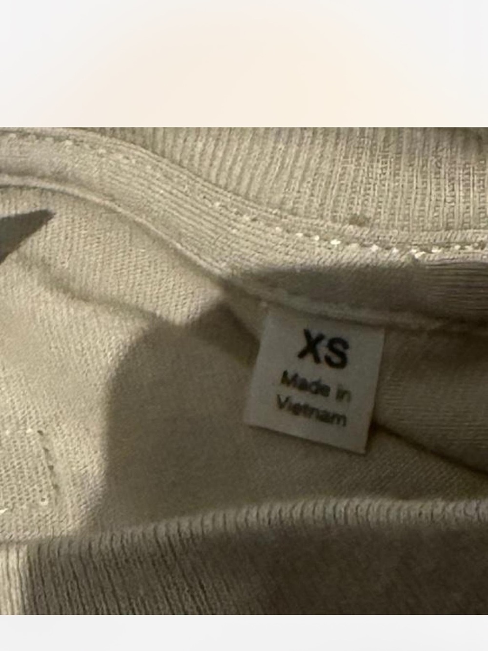ESSENTIALS Men's Sand/Tan Long-Sleeve Logo Tee - Picture 3 of 3
